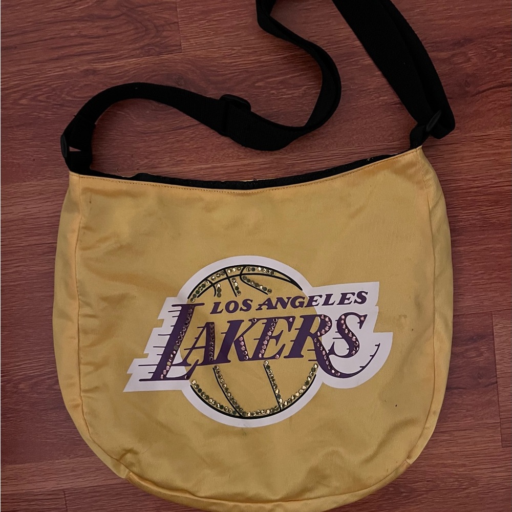 Vintage NBA Los Angeles Lakers Black and Yellow Strap with Logo